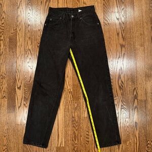 Vintage Orange Tab Black Jeans
